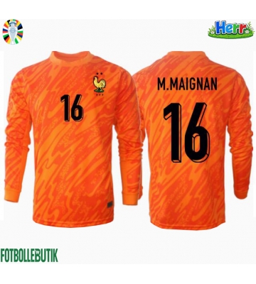 Frankrike Mike Maignan #16 Målvakt Bortatröja EM 2024 Långärmad